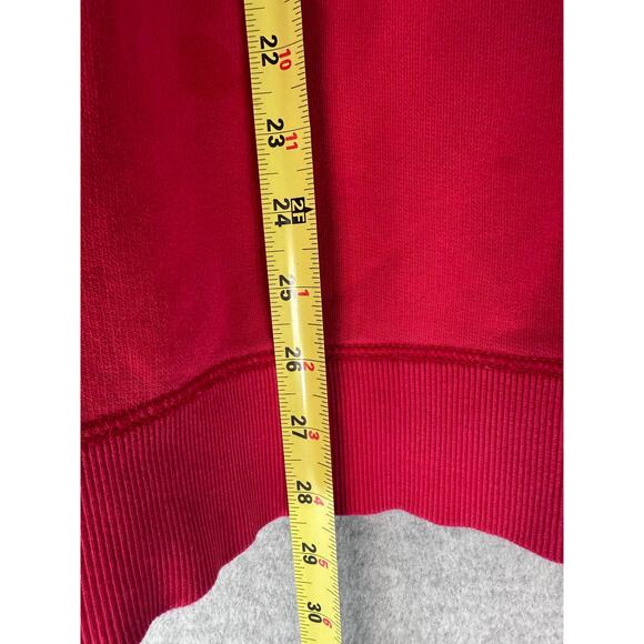 Vintage Tommy Hilfiger Men's sz L Y2K Classic Red and Grey Pullover Quarter Zip - Picture 9 of 14